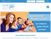 Tablet Screenshot of masterfitness.de